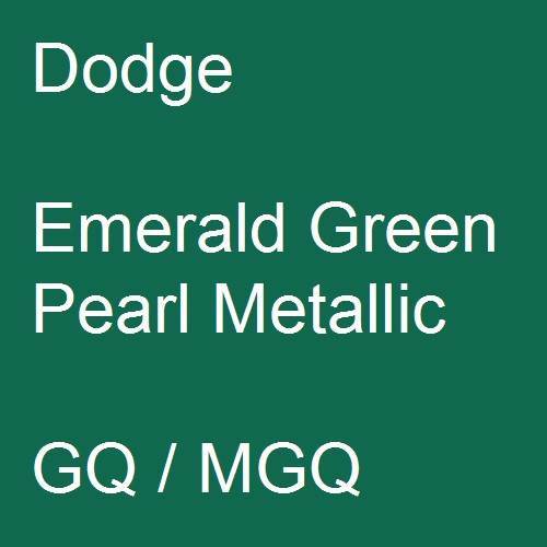 Dodge, Emerald Green Pearl Metallic, GQ / MGQ.